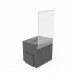 FixtureDisplays® Metal Donation Box Suggestion Box Fund-Raising Box Collection Charity Ballot Box 8.5x11 Header